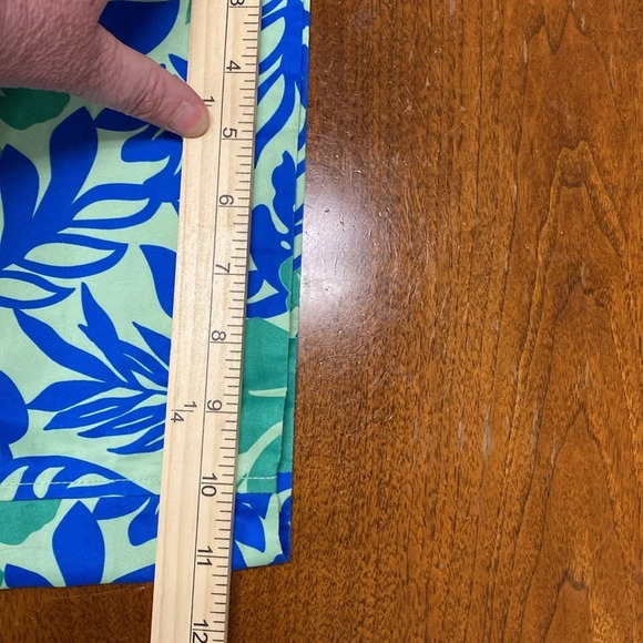 Floral Swim Trunks Blue Green Tropical Swimsuit Shorts Menswear - Picture 7 of 9